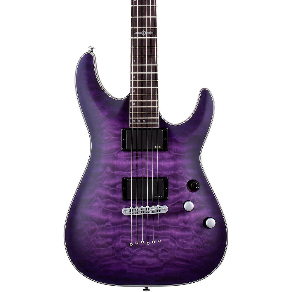 Schecter Guitar Research C1 Platinum Electric Guitar Satin Purple Burst