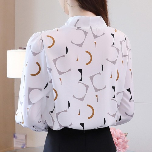 Womens Trendy Casual Top in Lightweight Fabric featuring a Charming Bow - Picture 11 of 42