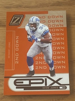 2005 Zenith Epix Kevin Jones /600 #18 Orange 2nd Down Detroit Lions