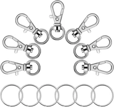 20Pcs Swivel Snap Hook Set,Stainless Steel Swivel Snap Hooks with Durable Metal