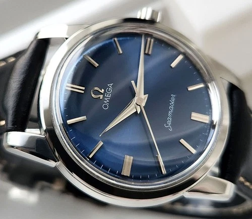 OMEGA SEAMASTER MANUAL CAL450 BLUE DIAL MEN'S WATCH