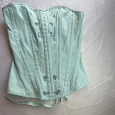 Vintage Charlotte Russe Y2K Mint Lace Up Floral Fairycore Corset Top New w/Tag