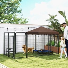 Dog Kennel Outdoor for Large and Medium Dogs, 9.3' x 4.6' x 5.2'