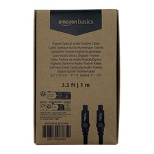 Amazon Basics Toslink Digital Optical Audio Cable, 3.3 Feet, Black