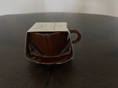 Hearth & Hand Magnolia 5oz Scalloped Brown Stoneware Espresso Cup