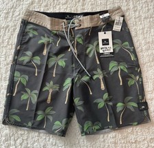 NWT RIP CURL Mirage Palma Board Shorts Swim Trunks Green Gray Men's Size 31