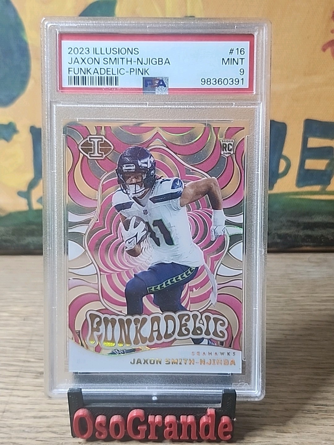 2023 Panini Illusions - Funkadelic Jaxon Smith-Njigba #16 Pink /399 Seahawks RC