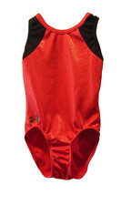 GK Gymnastics Leotard Under Armour Red Black CM