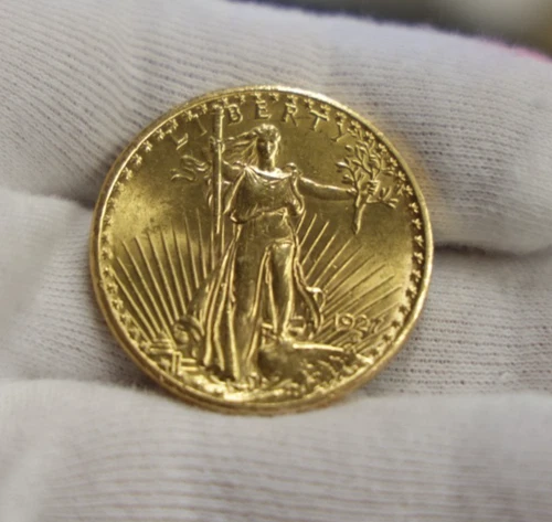 1927 US $20 Saint Gaudens Double Eagle Unc Details (Cleaned)