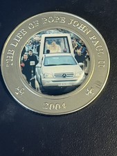 Pope John Paul II 2004 Color Coin SOMALIA 25 SHILLINGS Pope Mobile Car 