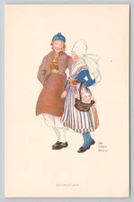 Aina Stenberg Masolle Ostergotland Children Hold Hands  Sweden Postcard