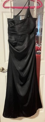 Galina Signature Black Sleeveless Tall Size 14 Elegant Bridesmaid/Cocktail Dress