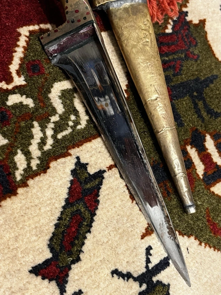 WOW! Antique Islamic Afghan Khyber Knife Straight Blade Short sword Dagger RARE - Image 3 of 4