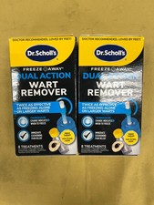 2 Dr. Scholl s Freeze Away Dual Action Wart Remover - 8 Treatments Each 1/27