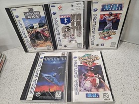 Sega Saturn Model 2 MK-8000A W/ 13 Games, Backup Cart, Controller And Cables