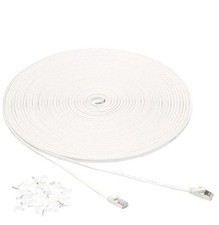 Amazon Basics RJ45 Cat 7 Ethernet Patch Cable, Flat, 600MHz, Snagless,