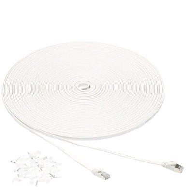 Amazon Basics RJ45 Cat 7 Ethernet Patch Cable, Flat, 600MHz, Snagless, 