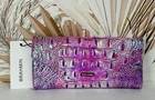 BRAHMIN NWT PURPLE IRIS VERONICA WALLET ~ MELBOURNE GENUINE LEATHER