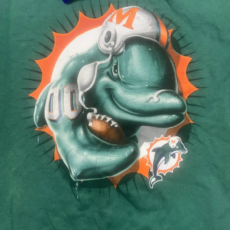 Camiseta De Colección Y2K-NFL Miami Dolphins Reebok - Logo Gráfico - Juvenil Mediana - Nueva Con Etiquetas Foto 2 de 4