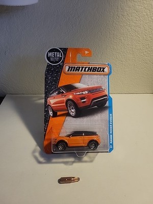 2015 Matchbox Range Rover Evoque FRONT AND REAR DETAILS BENT CARD CORNER 