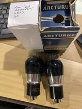 B5 Pair of Ken-Rad 6B4G dual flat plate smoke glass match pr 6A3 eq 6V fil 2A3