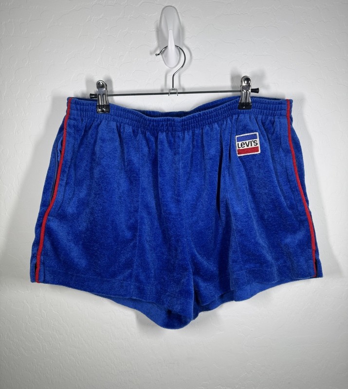 Vintage 1984 Levi’s USA Olympic Team Velour Shorts Size XL Made In USA