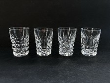 4 SMALL CRYSTAL TUMBLER St LOUIS MANHATTAN GLASS SHOT DIGESTIVE LIQUOR BACCARAT