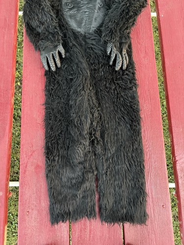 Kids Gorilla Costume Halloween Size XL Black Ape Monkey Bodysuit One Piece - Picture 2 of 7
