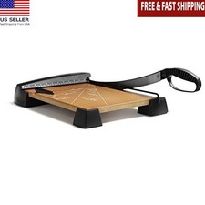 Heavy Duty Wood Base Guillotine Paper Trimmer Cuts 15 Sheets Self Sharpening New