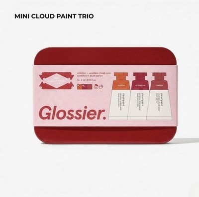 Glossier Mini Cloud Paint Blush Trio Set - Color Crimson / Glisten / Afterglow