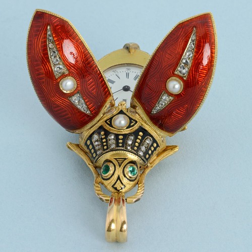 GOLD AND ENAMEL BEETLE FORM WATCH - 第 1/8 張圖片