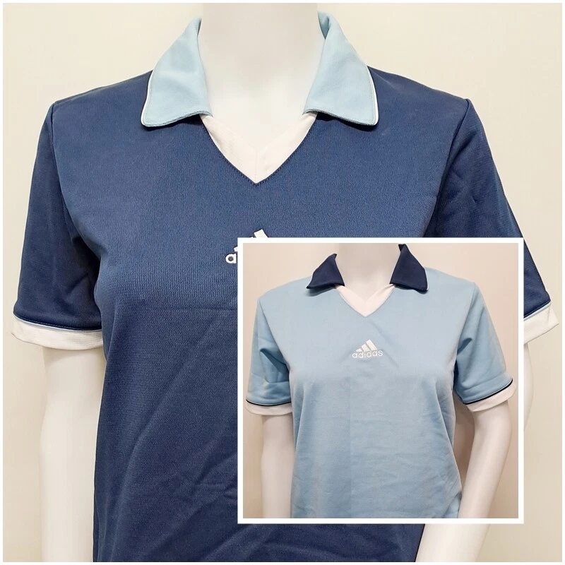 Adidas Damen Golf Polo Trikot Tennis Shirt Sport Fitness Fussball Blau S M L XL