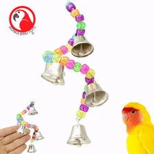 890 RING MY BELL BIRD TOY parrot cage craft toys cages cockatiel budgie lovebird