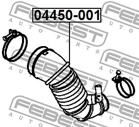 04450-001 FEBEST Hose, air supply for MITSUBISHI