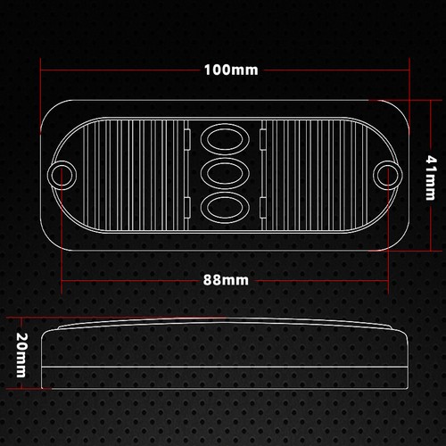 LED Side Marker Lights Clearance Lamp 4" Turn Signal Tail Trailer RV Truck Lorry - Picture 3 of 19