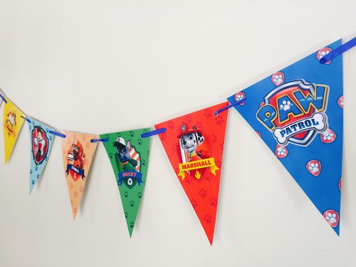๐ถ PAW PATROL Banner Bunting Flag. Room Decoration Party Supplies Lolly Loot Bag - Picture 2 of 8