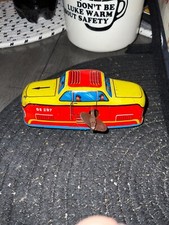 1950s Tin Wind Up Toy Car made in Western Germany GE-297 WORKS