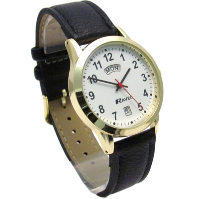 Ravel Herren Tag/Datum Uhr goldfarben 0706.19.1