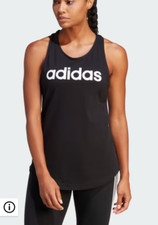 Adidas Women  s Black Logo Tank Top XS New With Tags Athletic Training Top