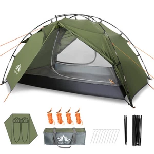 Tente de camping 2 Tente de personne imperméable Deux portes Backpacking Tente Easy Setup