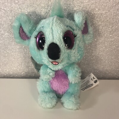 Hatchimals Mint Green Winged Koala Sparkle Purple Eyes Plush Stuffy 5''