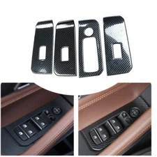 Carbon Fiber Steel Glass Window Lifting Lock Panel Trim For Car BMW X6 G06 20-22
