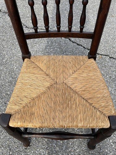 A Antique Country French Provincial Rush Seat Side Chair, Circa 1850’s - Picture 3 of 13