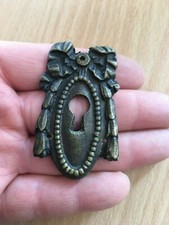 Antico Bronzo Arredamento Ingresso Serratura XIX Vintage Ornamento