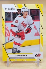 2023-24 O-Pee-Chee OPC Yellow Border #284 Ethan Bear - Carolina Hurricanes