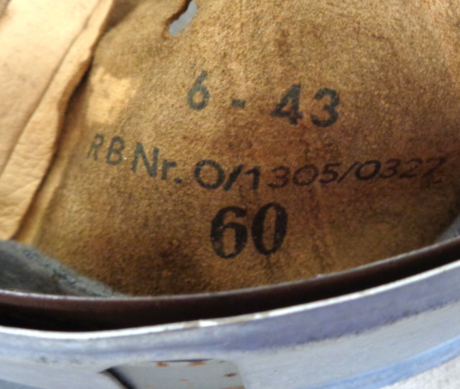 WWII German Helmet liner Band Complete with leather Size 64/56 1940