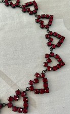 Vintage ROSA TEMPLIN Collier mit Strassherzen