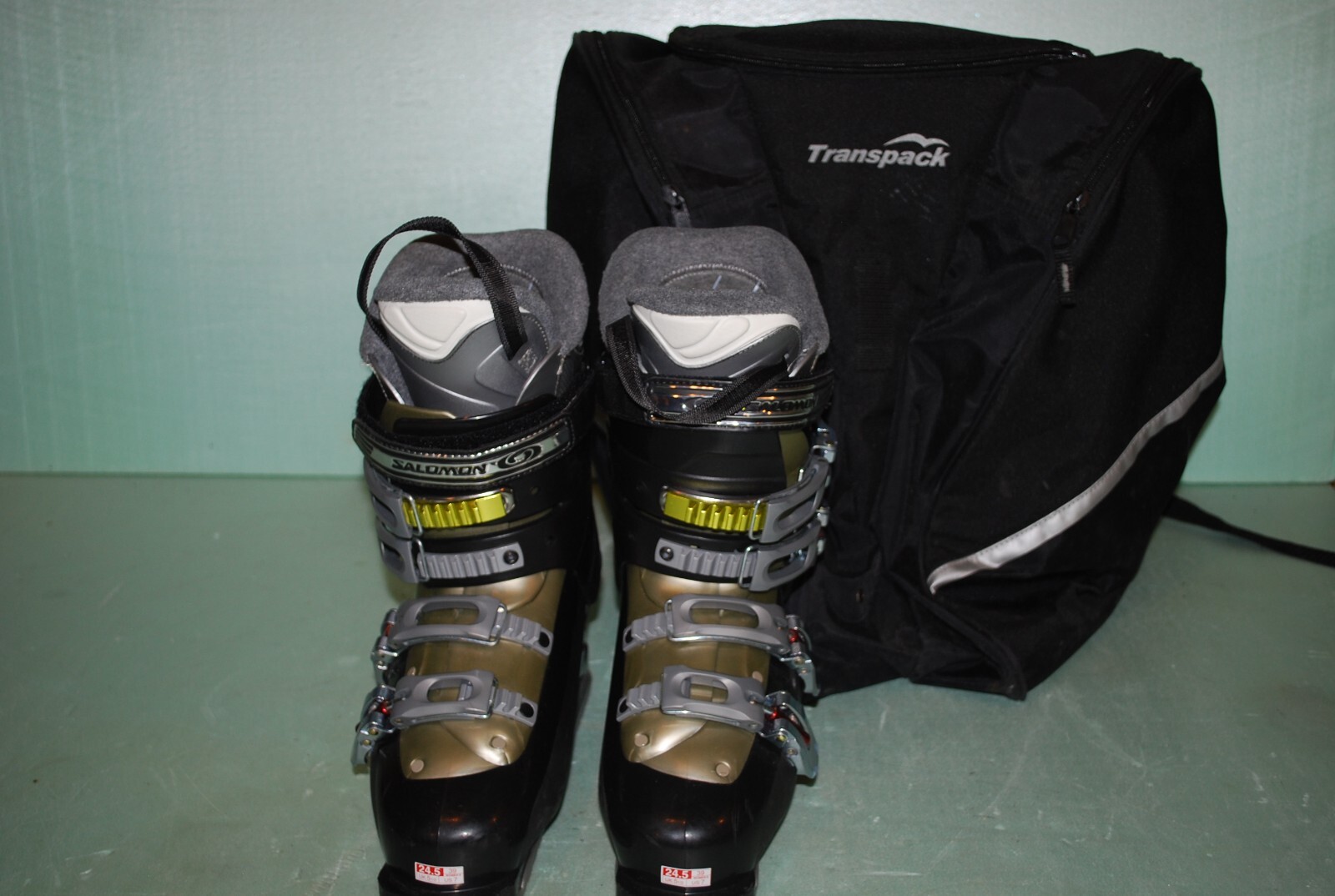 SALOMON IRONY 5 LINEA DONNA STIVALI DA SCI MISURA 24 5 US 7 CON BORSA DA TRASPORTO