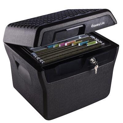 SentrySafe Fireproof Waterproof Lock Box 066 cu ft Gray Document Safe Storage