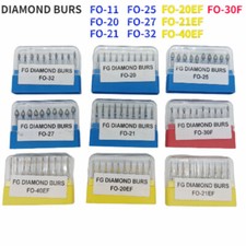 Dental FG Diamond Burs for High Speed Handpiece Friction Grip 10pcs/box